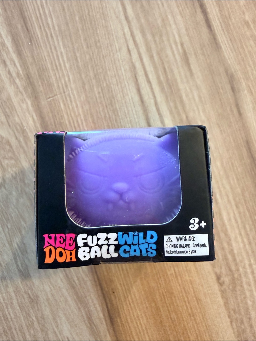 🔥 NeeDoh Fuzz Ball Wild Cats Plush Toy - Purple